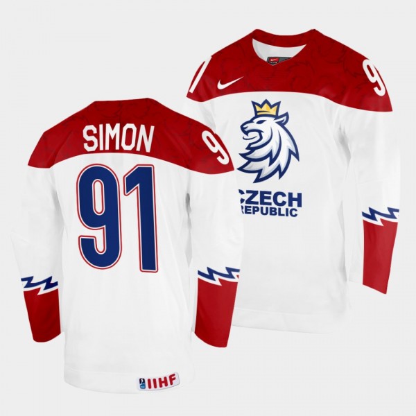 Czechia #91 Dominik Simon 2022 IIHF World Champion...