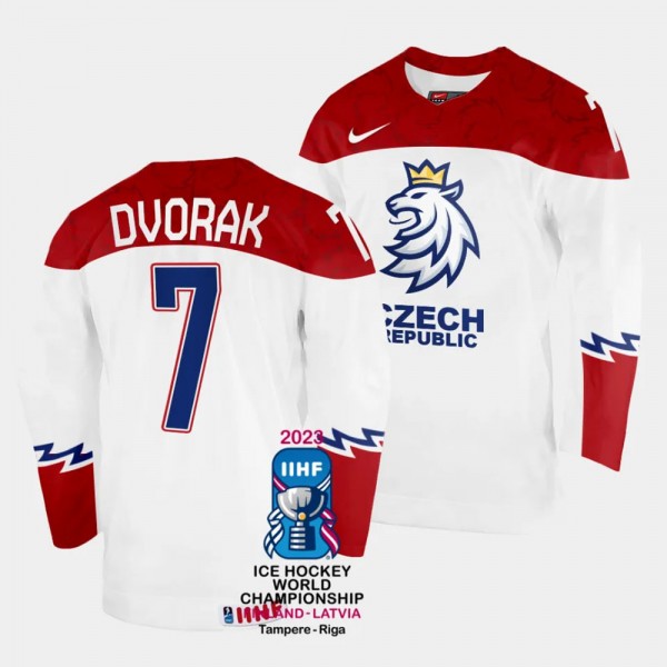 Czechia #7 Tomas Dvorak 2023 IIHF World Championsh...