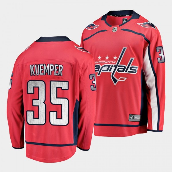 Darcy Kuemper Washington Capitals 2022 Home Red Br...