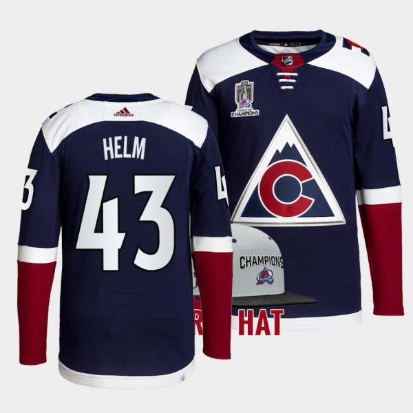 Darren Helm Colorado Avalanche 2022 Stanley Cup Champions Navy 43 Jersey Primegreen