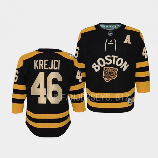 Boston Bruins David Krejci 2023 Winter Classic Black #46 Youth Jersey