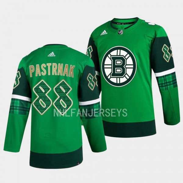 2023 St. Patricks Day Boston Bruins David Pastrnak...