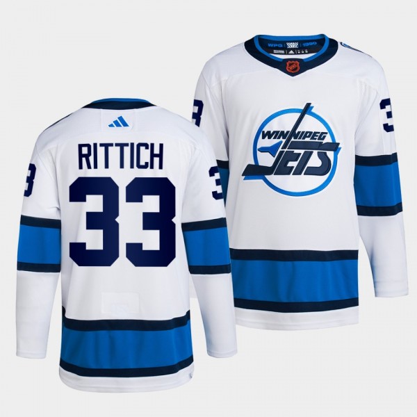 Winnipeg Jets 2022 Reverse Retro 2.0 David Rittich...