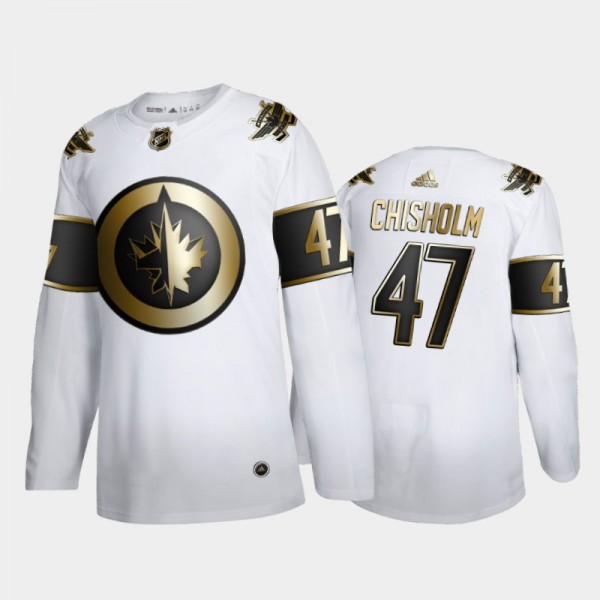 Winnipeg Jets Declan Chisholm #47 Authentic Golden...
