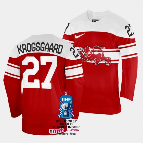 Denmark #27 Anders Krogsgaard 2023 IIHF World Cham...