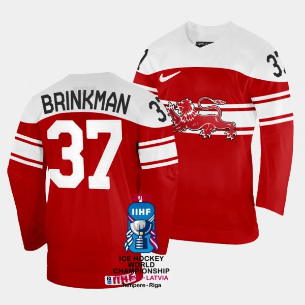 Denmark #37 Jonathan Brinkman 2023 IIHF World Cham...