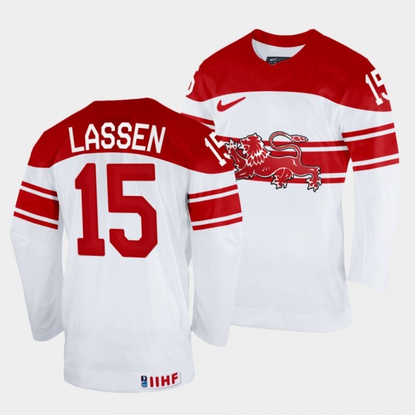 Denmark Hockey #15 Matias Lassen 2022 IIHF World C...
