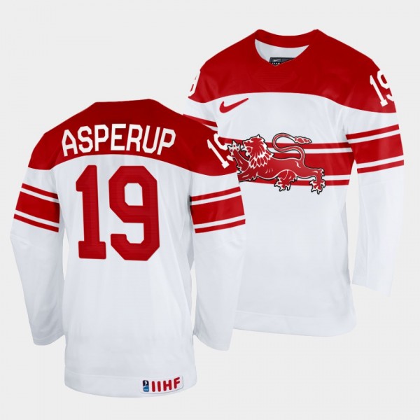 Denmark Hockey #19 Matthias Asperup 2022 IIHF Worl...