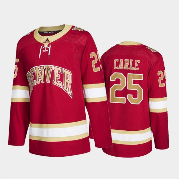 Denver Pioneers Matt Carle #25 College Hockey Red ...