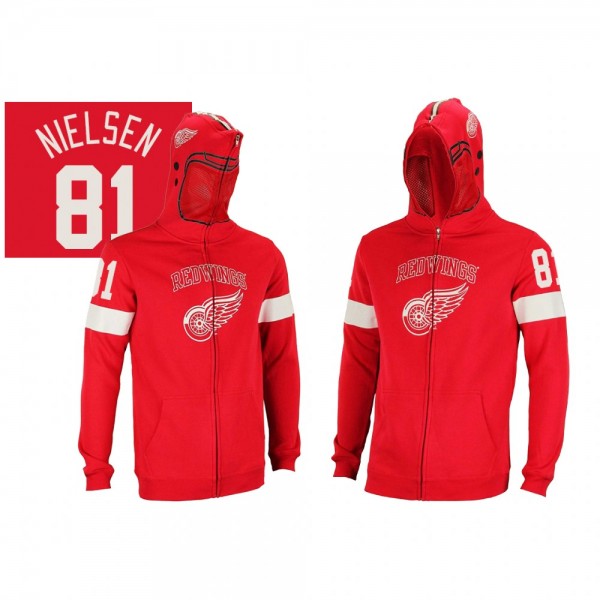 Frans Nielsen Face Mask Hoodie Detroit Red Wings R...
