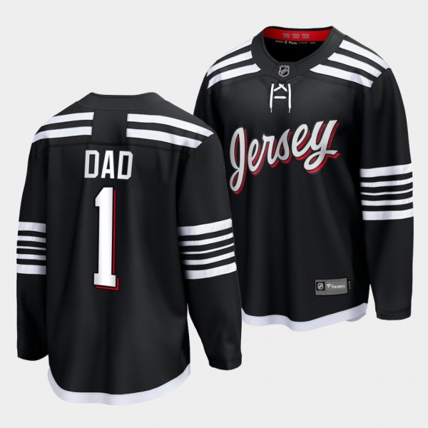 Greatest Dad New Jersey Devils Black Jersey 2022 F...