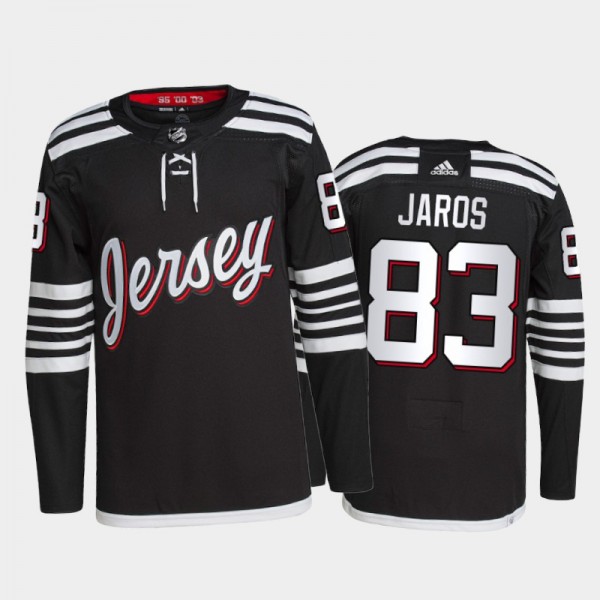 2021-22 New Jersey Devils Christian Jaros Alternate Jersey Black Primegreen Authentic Pro Uniform