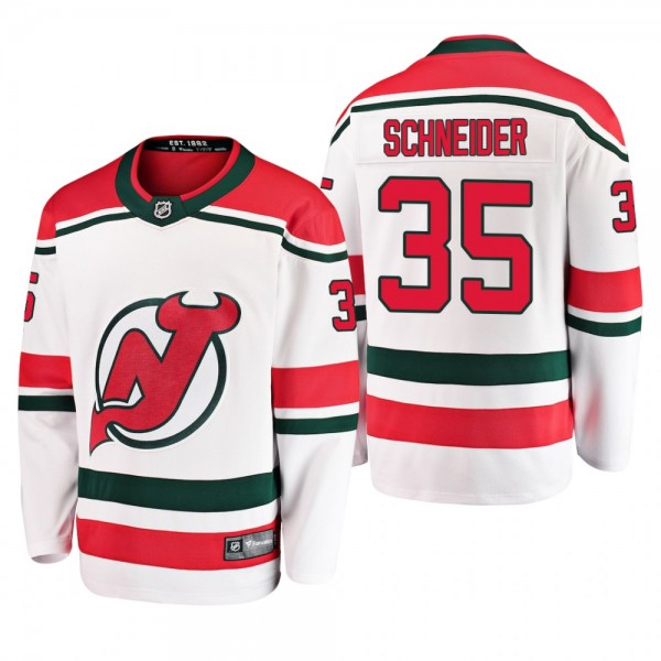 Men's New Jersey Devils Cory Schneider #35 2019 Alternate Reasonable Breakaway Jersey - White