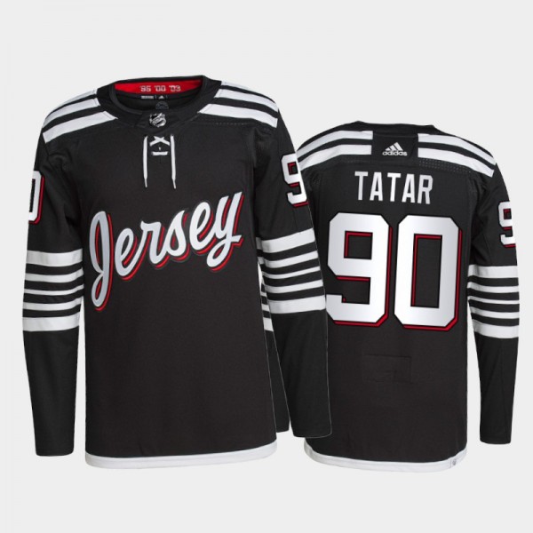 2021-22 New Jersey Devils Tomas Tatar Alternate Jersey Black Primegreen Authentic Pro Uniform