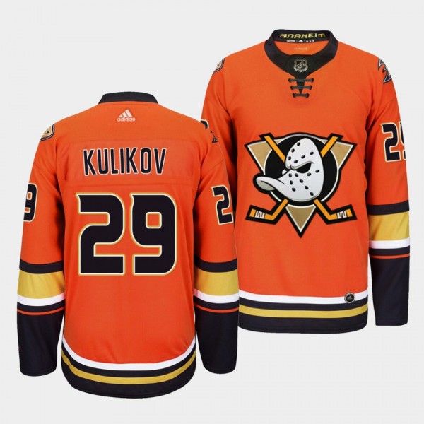 Anaheim Ducks Authentic Dmitry Kulikov #29 Orange Jersey Alternate
