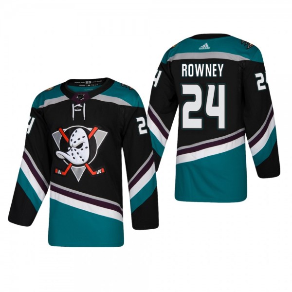 Men's Anaheim Ducks Carter Rowney #24 Alternate Reasonable 25th Anniversary Jersey - Black