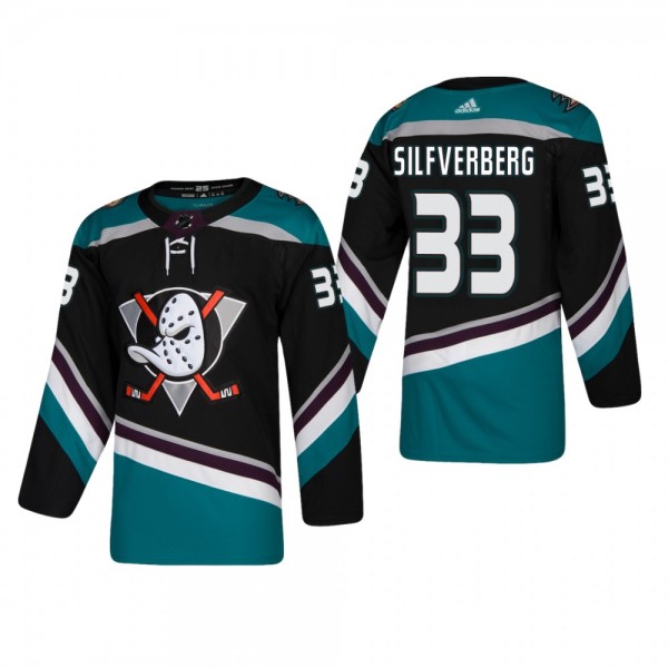 Men's Anaheim Ducks Jakob Silfverberg #33 Alternate 25th Anniversary Jersey Cheap - Black