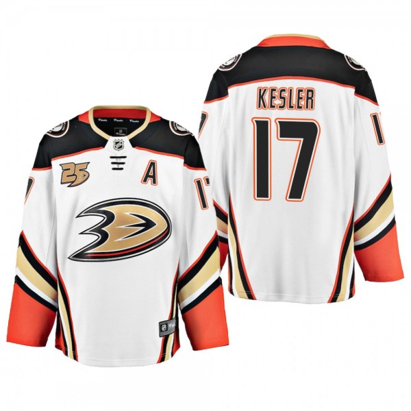 Men's Anaheim Ducks Ryan Kesler #17 Away White Bre...