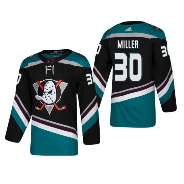 Men's Anaheim Ducks Ryan Miller #30 Alternate 25th...
