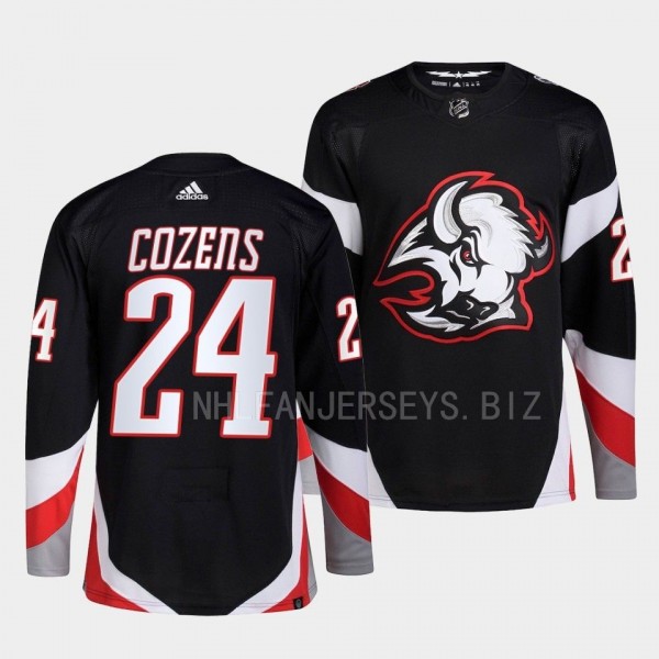 Dylan Cozens Buffalo Sabres 2022-23 Goathead Alternate Black #24 Primegreen Authentic Jersey Men's