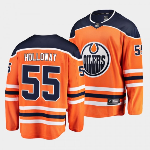 Dylan Holloway Edmonton Oilers Home Orange Breakaw...