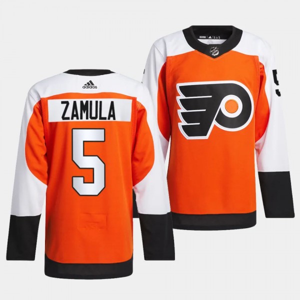 Egor Zamula Philadelphia Flyers Home Orange #5 Pri...