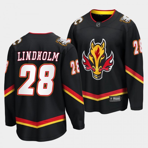 Elias Lindholm Calgary Flames 2022-23 Alternate Black Breakaway Player Jersey Men