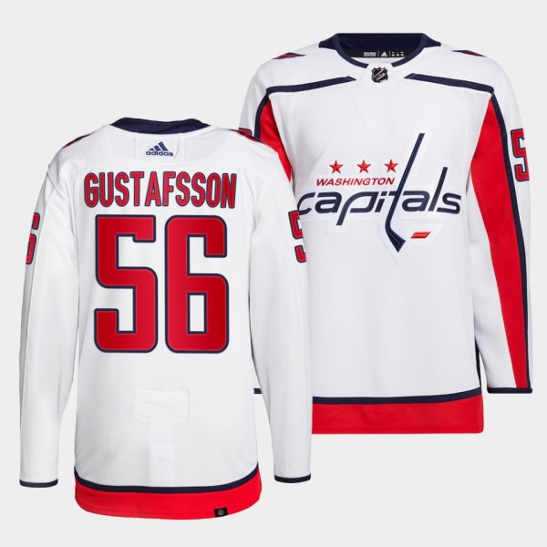 Erik Gustafsson Capitals 2022 Primegreen Authentic White Jersey #56 Away