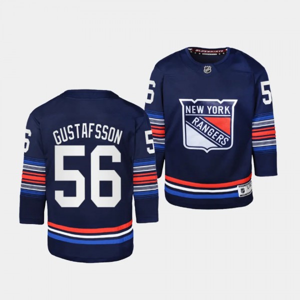 New York Rangers #56 Erik Gustafsson 2023-24 Alternate Premier Third Navy Youth Jersey