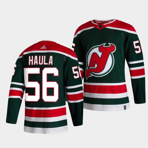 New Jersey Devils Erik Haula Reverse Retro #56 Gre...