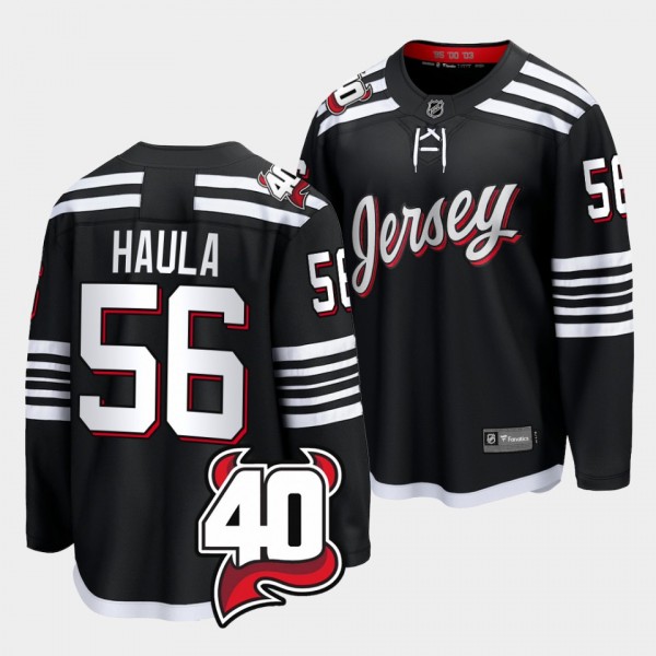 Erik Haula New Jersey Devils 2022 Alternate Black Breakaway Player Jersey Men