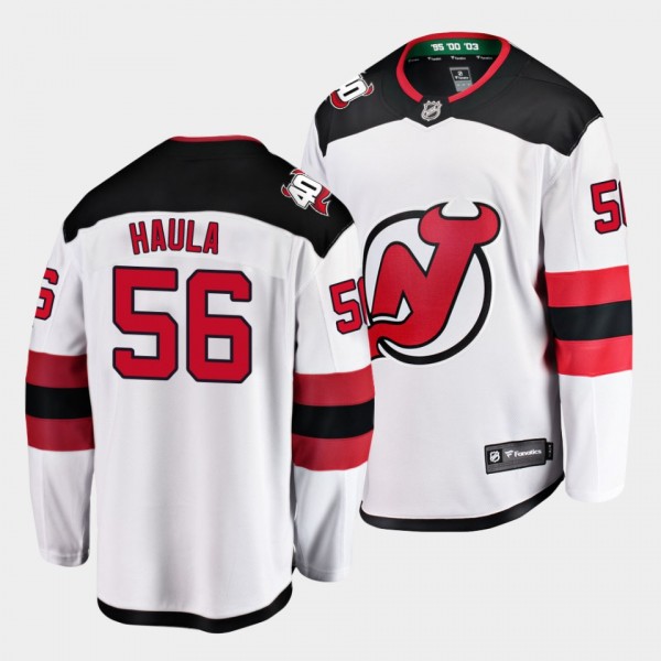 Erik Haula New Jersey Devils 2022 Away White Break...