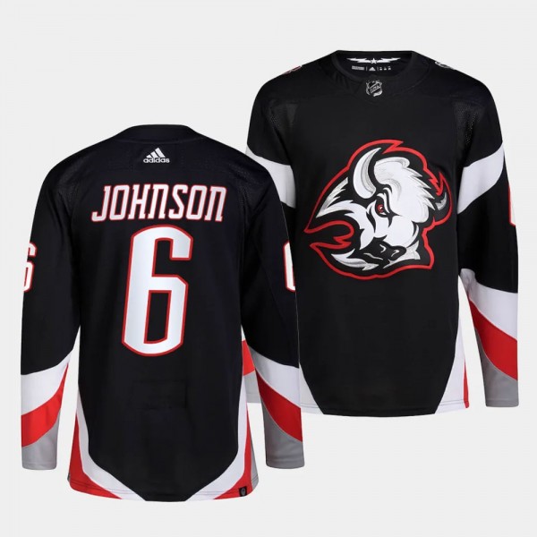 Erik Johnson Buffalo Sabres Alternate Black #6 Aut...