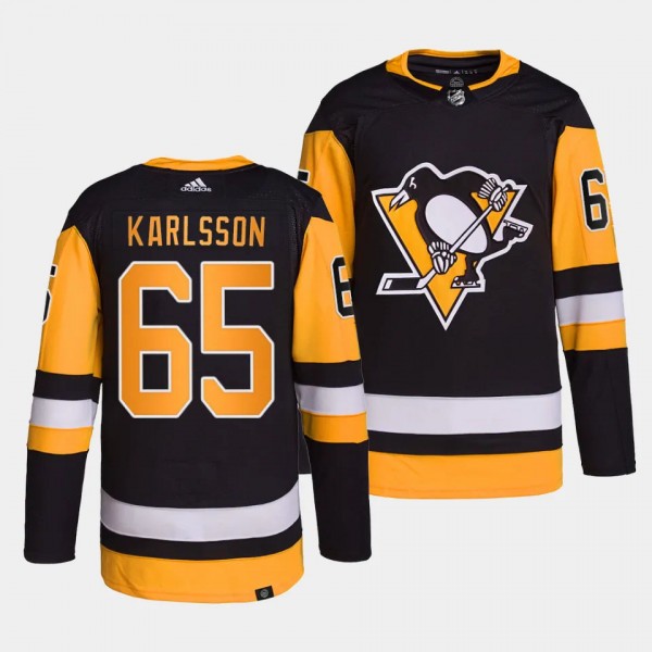 Erik Karlsson Pittsburgh Penguins Home Black #65 A...