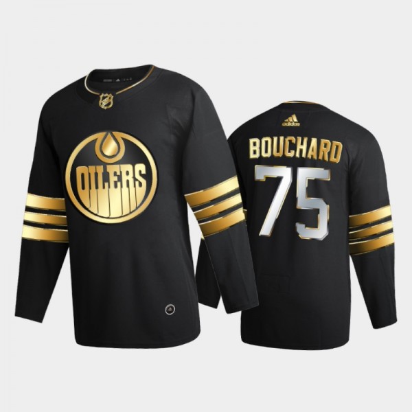 Edmonton Oilers Evan Bouchard #75 2020-21 Golden Edition Black Limited Authentic Jersey