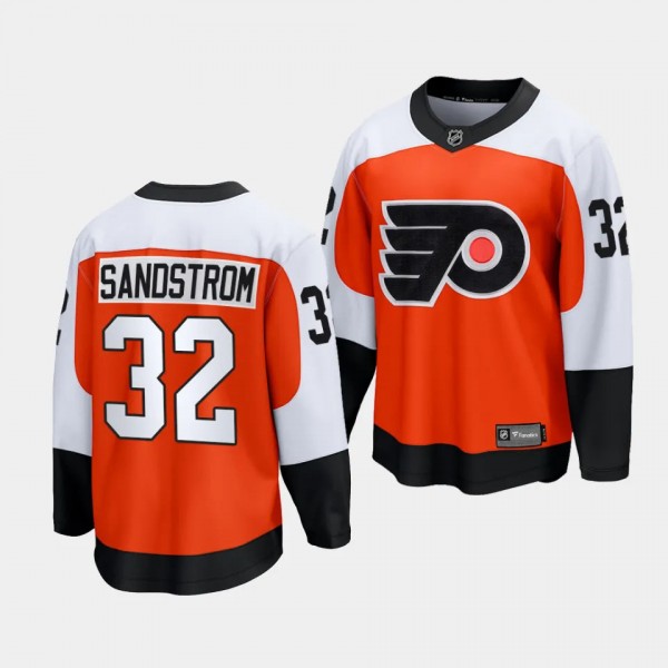 Philadelphia Flyers Felix Sandstrom 2023-24 Home Burnt Orange Premier Breakaway Player Jersey Men's