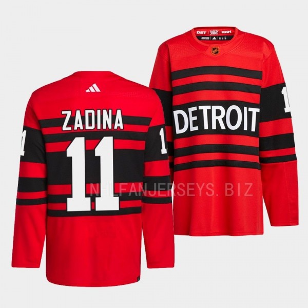 Detroit Red Wings 2022 Reverse Retro 2.0 Filip Zadina #11 Red Authentic Pro Jersey Men's