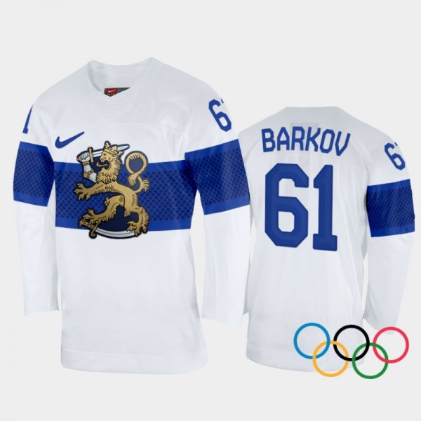 Aleksander Barkov Finland Hockey White Home Jersey...
