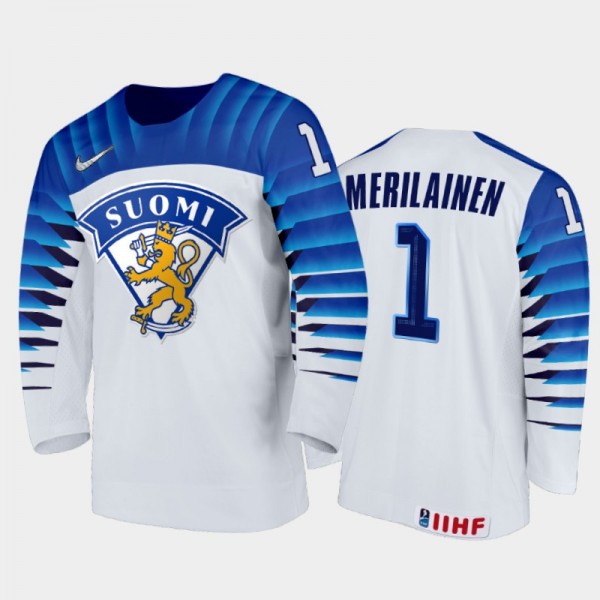 Leevi Merilainen Finland Hockey White Home Jersey ...