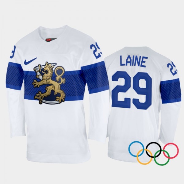 Patrik Laine Finland Hockey White Home Jersey 2022...