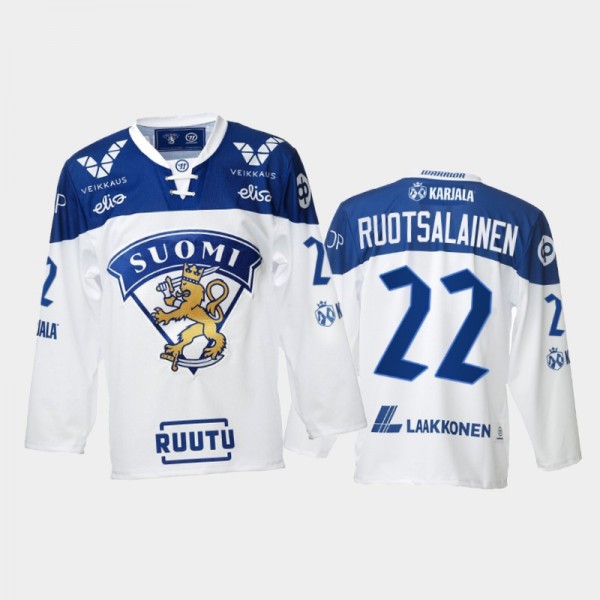 Finland Team Arttu Ruotsalainen 2021-22 Home White...