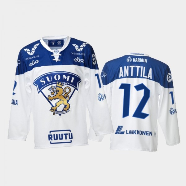 Finland Team Marko Anttila 2021-22 Home White Hock...