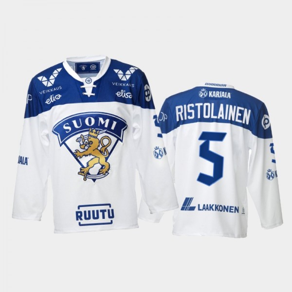 Finland Team Rasmus Ristolainen 2021-22 Home White...
