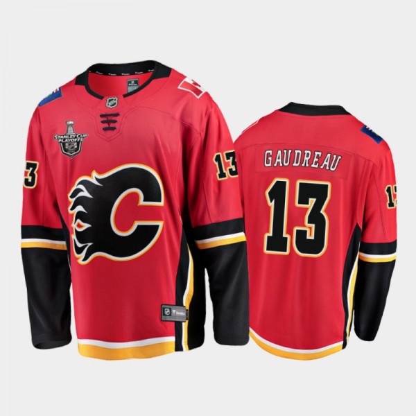Calgary Flames Johnny Gaudreau #13 2020 Stanley Cup Playoffs Red Home Jersey