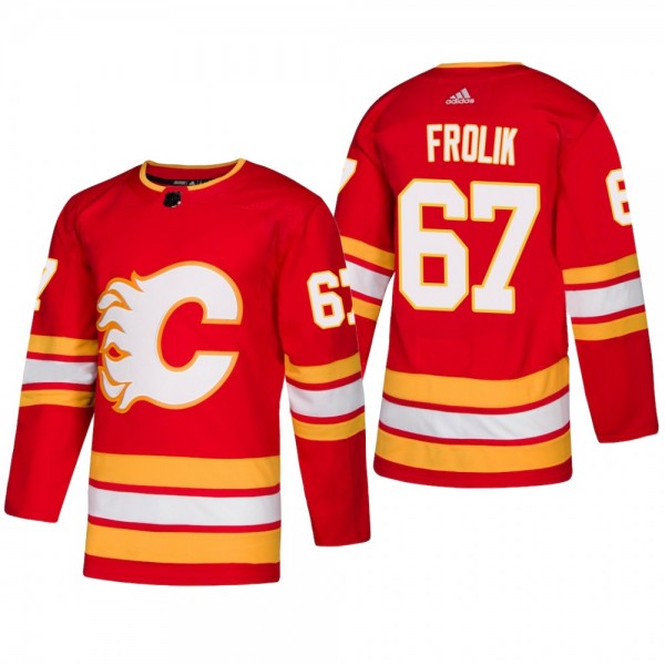 Men's Calgary Flames Michael Frolik #67 2018-19 Al...
