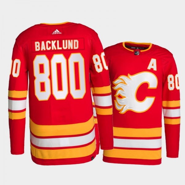 Mikael Backlund Calgary Flames 800 Career Games Je...