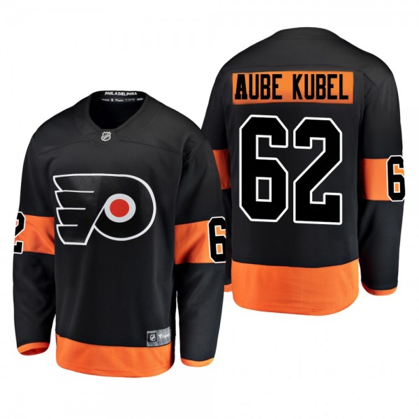 Men's Philadelphia Flyers Nicolas Aube-Kubel #62 2019 Alternate Reasonable Breakaway Jersey - Black