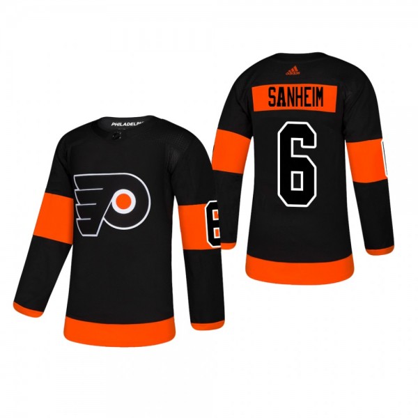 Men's Philadelphia Flyers Travis Sanheim #6 2018-19 Alternate Reasonable Authentic Jersey - Black