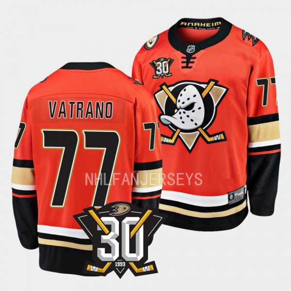 Anaheim Ducks Frank Vatrano 2023-24 30th Anniversa...