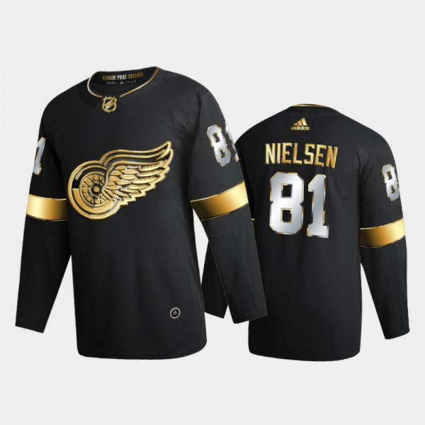 Detroit Red Wings Frans Nielsen #51 2020-21 Authentic Golden Black Limited Edition Jersey